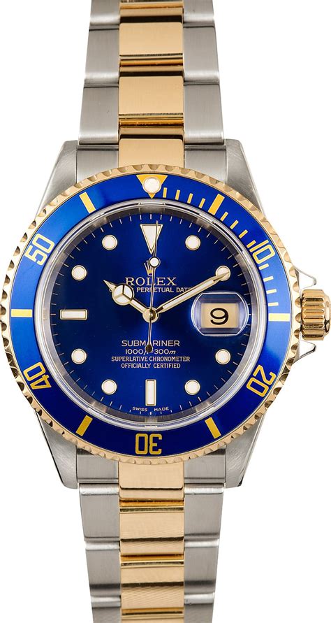 blue silver and gold rolex|gold rolex with blue face.